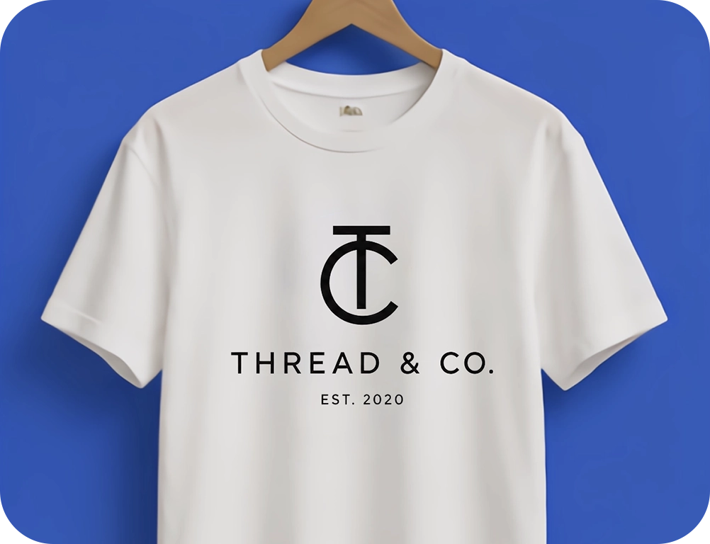 Logo printed on a t-shirt