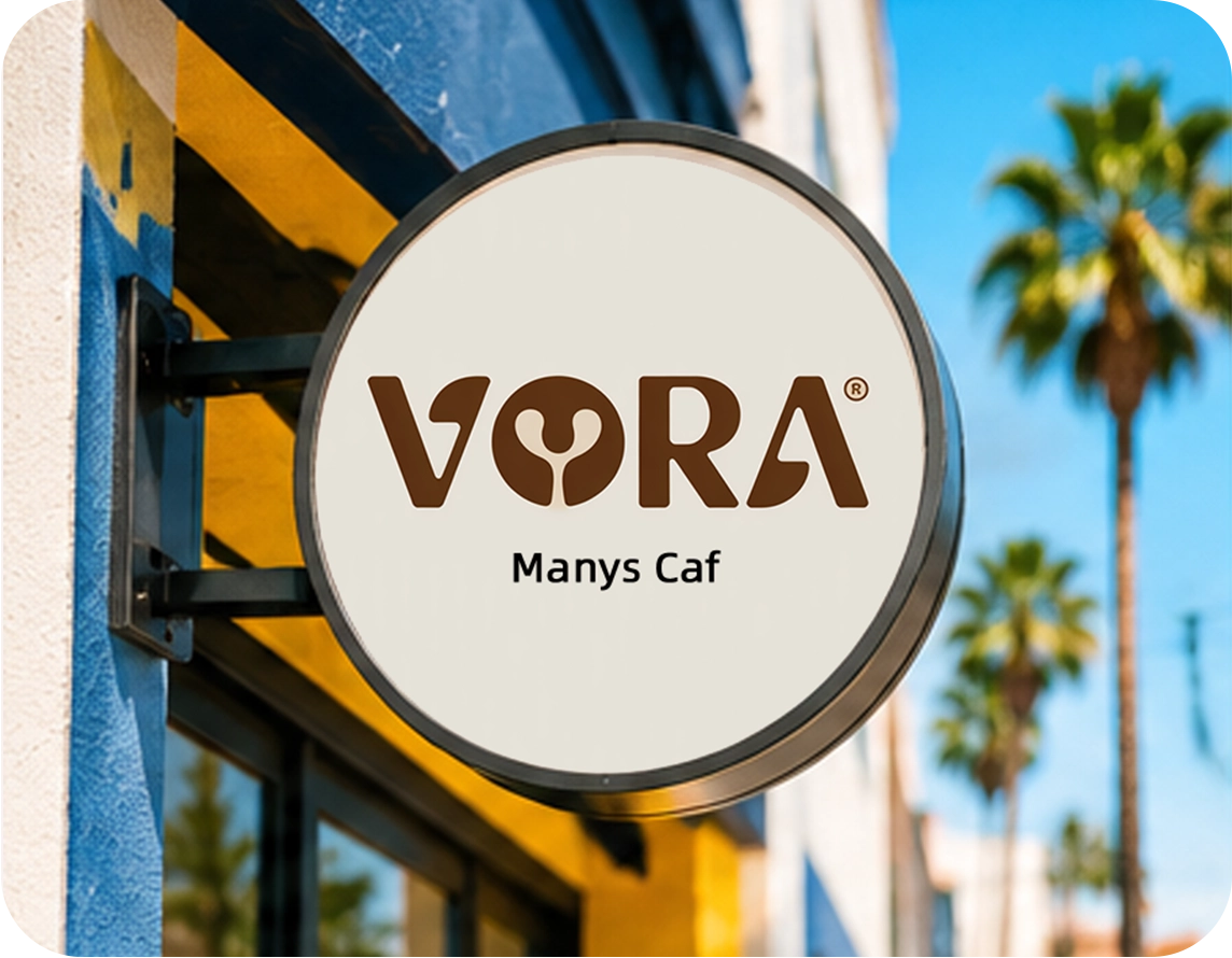 Logo on outdoor storefront signage