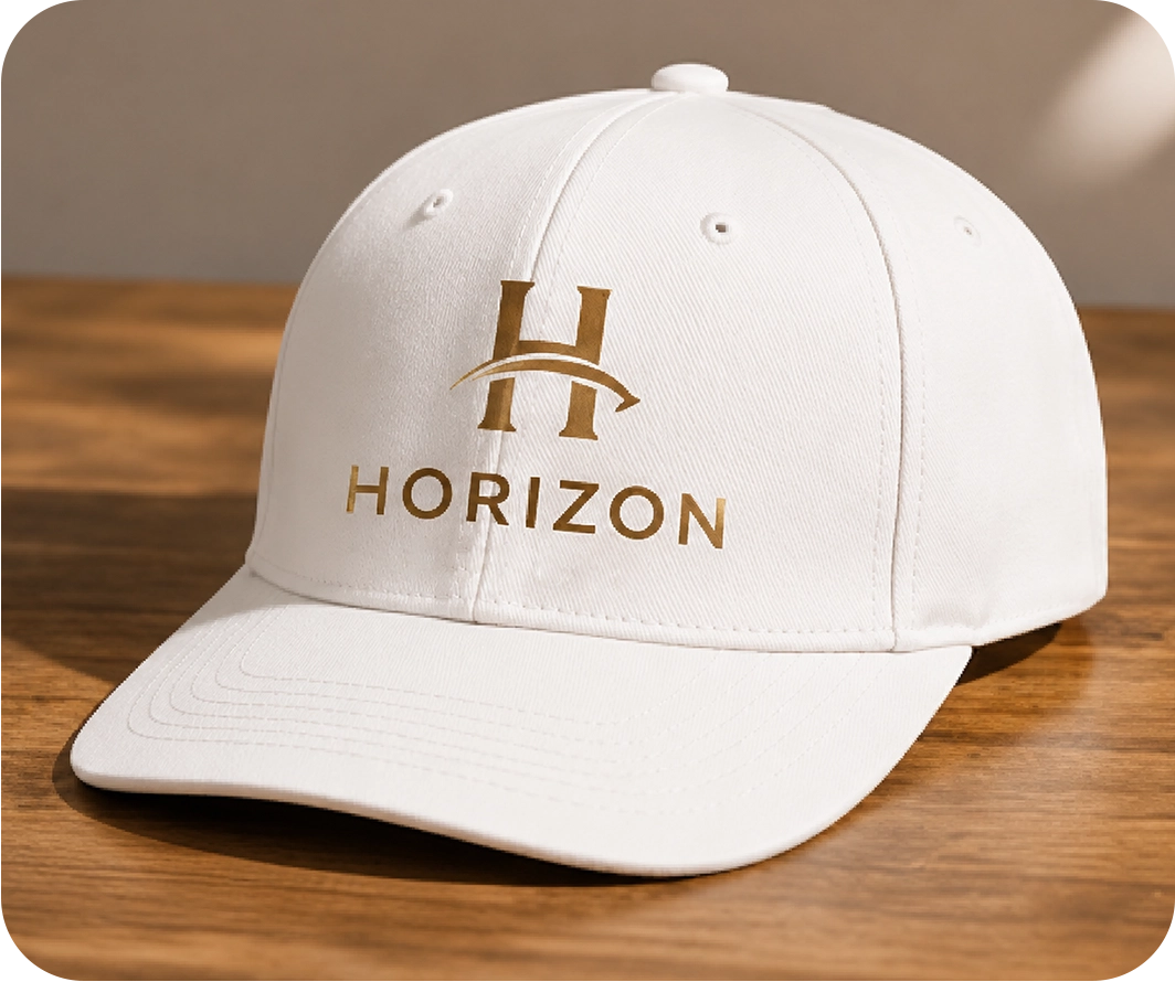 Logo embroidered on a cap